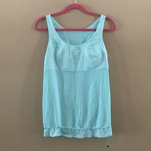 Lululemon Work Out Tank Top in Aqua Blue